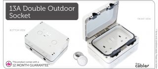 Double 13A Outdoor Waterproof UK Electrical Socket IP66