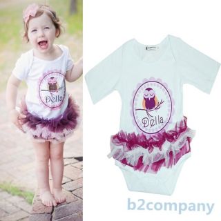 Girls One Piece Romper Cotton T Shirts Tutu Dress Outfits Baby Clothes 0 3 Year