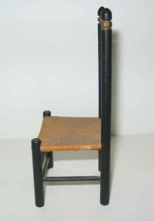 Wonderful Doll House Miniature Ladderback Chair Tole Painted Design Rush Seat