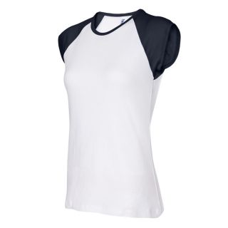 Ladies Baseball Raglan T Shirt 1x1 Rib Cap Sleeve Top s 2XL Tee Bella 2020 Women