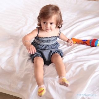 Kids Baby Girls Cowboy One Piece Jumpsuit Romper Straps Siamese Shorts 0 3 Years