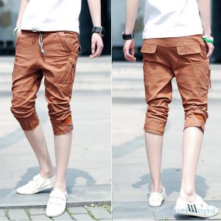 Vintage Mens Korean Slim Jeans Skinny Pencil Trousers Pants Shorts Underwear New