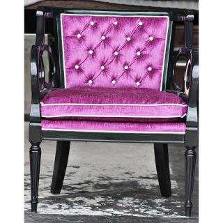 Purple Tufted Arm Chair