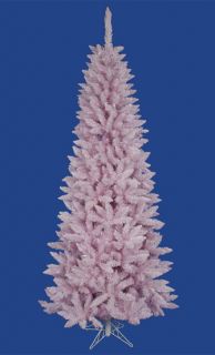 6 5' Flocked Cupcake Pink Slim Christmas Tree Unlit