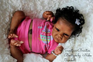 Stunning Ethnic AA Biracial Baby Girl "Sally" Prototype by Bonnie Brown