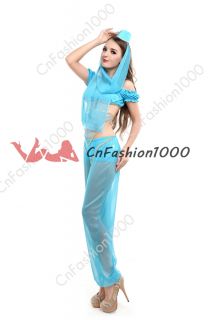 Sexy Genie Jasmine Aladdin Princess Costume Fancy Dress Arabian Belly Dancer Hot