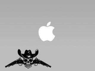 Cowboy Skull and Guns Vinyl MacBook Laptop Decal Sticker