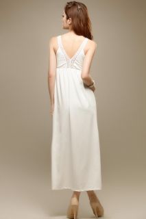 Sexy White Long Black V Neck Dresses Gown Hot Cocktail Party Night Evening Dress