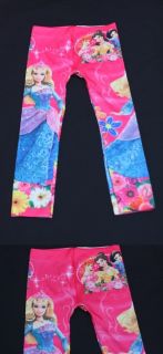 Hot Pink Princesses Print Girls Child Legging 4 8Y 608