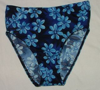 Ll Bean Blue Floral Swimsuit Womens Size 6 Tankini 2 Piece Flowers