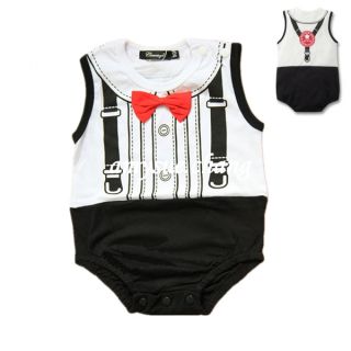 1pc Baby Boy Infant Girl Romper Bodysuit Top Bow Outfit Clothes Jumpsuit 0 6M