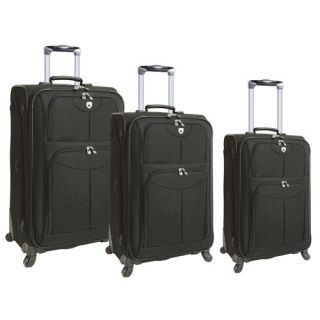 Travelers Club Quattro 3 Piece Expandable Spinner Luggage Set