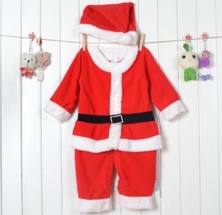 Christmas Sets Baby Boys Girls Xmas Santas Party Costume Warm Dress Outfit 6 24M