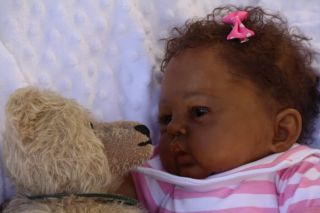 ♥ Doves Nursery ♥ Ethnic African American Reborn Baby Girl A Sandy Faber Sculpt