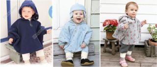 Baby Kids Toddler Reversible Hooded Cape Cloak Poncho Coat Hoodie Jacket Outwear