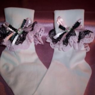 Custom Made Adult Sissy Womens Mens CD TV Sexy Pink Bow Anklets Cute Flirty
