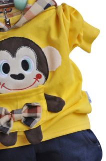 2pcs Set Hoody Pants Cute Monkey Baby Boy Clothes Boys Set Boys Outfits 8 30 Mos