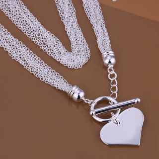 10 Chains Solid Silver Plated Necklace Clip Various Pendants 2012 Hot Sale