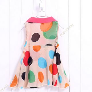 Black Ruffle Girls Toddlers Wave Point Print Shirt Kids Chiffon Blouses TYD7H 2