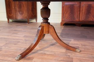 High End American Made Mahogany Dining Table w Leave