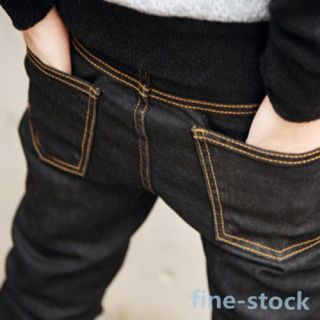 Mens Boys Trousers Jeans Skinny Straight Slim Fit Pencil Feet Pants Stretch New