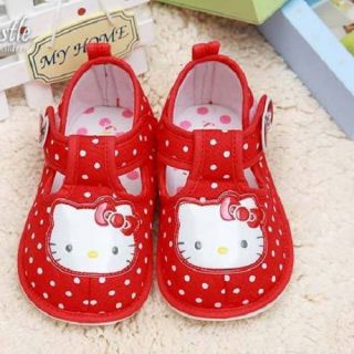 Hello Kitty Baby Toddler Sneakers Polk Dot Sanrio Red Pink 711212