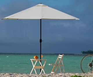 9ft Aluminum Patio Umbrella Parasol Garden Outdoor Beach Sun Shade Crank Tilt