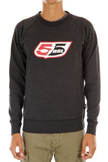 Diesel 55 DSL New Black Sweater Men Print Logo Long Sleeves Fall Winter Collect