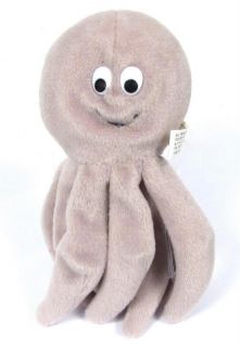 Candy Spelling's Beanie Baby Tan Inky Octopus 1993 1st Gen Tush 3rd Heart Tag