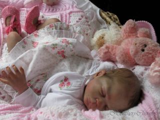 Heathers Cherubs Reborn Painted Hair Baby Doll Devine