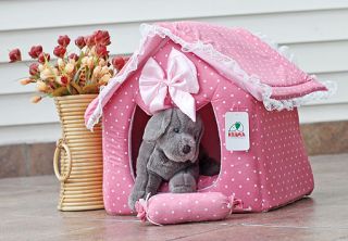 On Sale Large Covered Pink Princess Dog Cat Pet Bed House