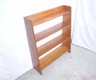 Short Petite Wood Antique Oak Bookshelf Bookcase England Shelves Book Case