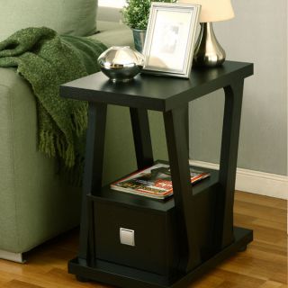 Selby Contemporary Style Black Finish End Table