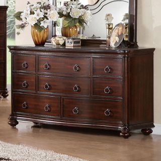 Devonshire Solid Wood Brown Cherry Finish Bedroom Dresser