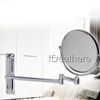 6 inch Double Side Wall Mounted Extend Arm Mirror Bathroom Shave Makeup
