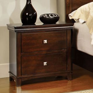 Dunhill Transitional Style Brown Cherry Finish Night Stand