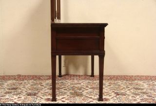 Carved Mahogany 1910 Antique Dressing Table Desk or Vanity