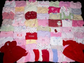 90 Fall Winter Baby Girl Lot Newborn Infant Clothes Sleeper Dress Outfit 0 3 6