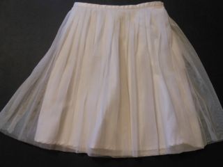 Baby Gap Toddler Girls White Cream Pleated Tulle Skirt Size 5