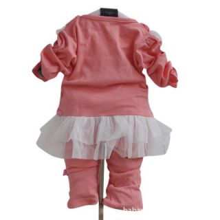 2pc New Baby Girls Outerwear Long Pants Set Suit Girls Cotton Clothing