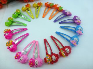 50pcs Mixed Colors Girl Baby Toddler Kid Favour Dancing Hair Clips for Kids