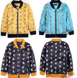 New Baby Children Boys Kids Clothes Animal Print Jacket Outerwear Coats Size 3 8