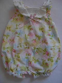 Lot of 3 NB 0 3 MO Baby Girl or Reborn Doll Circo Bubble Romper Dress Sun Hat