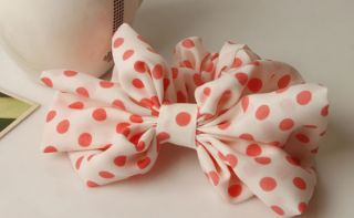 Color Pick Lovey Sweet Ladies Girl's Big Bow Hair Ponytail Holder Audrey