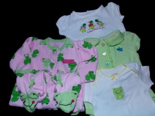 60 Spring Summer Baby Girl Clothes Lot Newborn Infant Outfit Gap Sleeper 0 3 6
