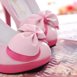 New Fashions Women's Sexy Elegant Vogue Double Butterfly Knot High Heels Shoes