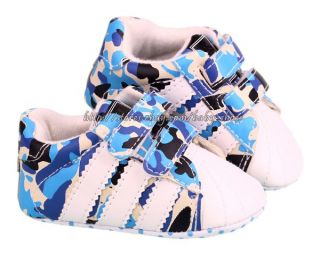 Baby Boys Girls Camouflage Sneakers Camo Crib Shoes Size Newborn to 18 Months
