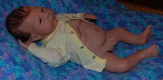 Joy Sculpt by Danielle Zweers Reborn Doll Baby Boy with Boy Belly Plate