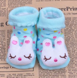 Cute Cartoon Animal Newborn Unisex Baby Warm Socks Indoor Anti Slip Shoes Boots
