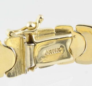 Chunky Serpentine 585 14kt Yellow Gold Segment Link Bracelet